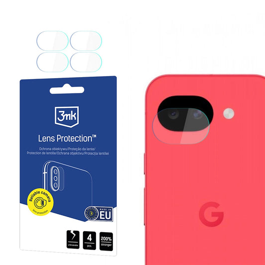 Pellicola protettiva per Fotocamera Posteriore 3MK Protection per Google Pixel 10a, Vetro Flessibile, Set 4 pezzi, Trasparente