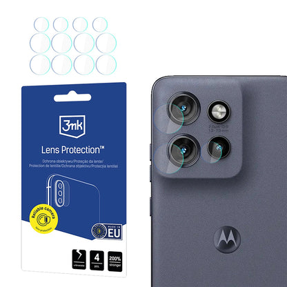 Pellicola Protettiva Posteriore per Fotocamera 3MK Protection per Motorola Edge 60 Neo, Vetro Flessibile, Set 4 pezzi, Trasparente