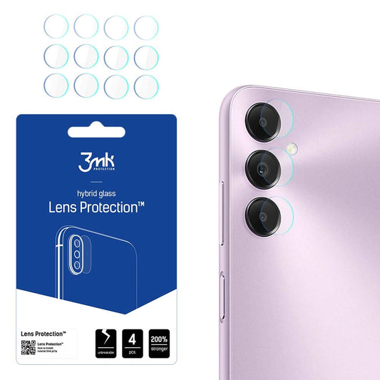 Pellicola protettiva per fotocamera posteriore 3MK Protection per Samsung Galaxy A05s A057, Vetro Flessibile, Set da 4 pezzi, Trasparente