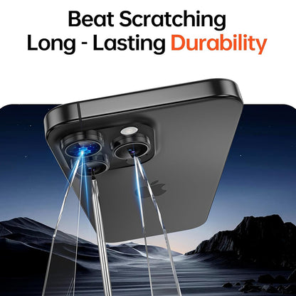 Pellicola protettiva per Fotocamera Posteriore 3MK Protection Pro per Apple iPhone 17 Pro Max / 17 Pro, Vetro Temperato, Nero