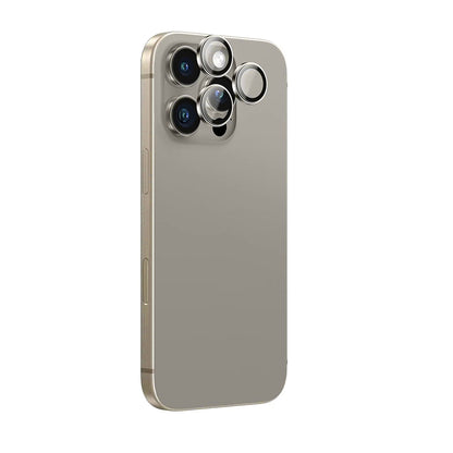Pellicola protettiva per fotocamera posteriore Anank AR per Apple iPhone 16 Pro Max / 16 Pro, vetro temperato, grigio metallico