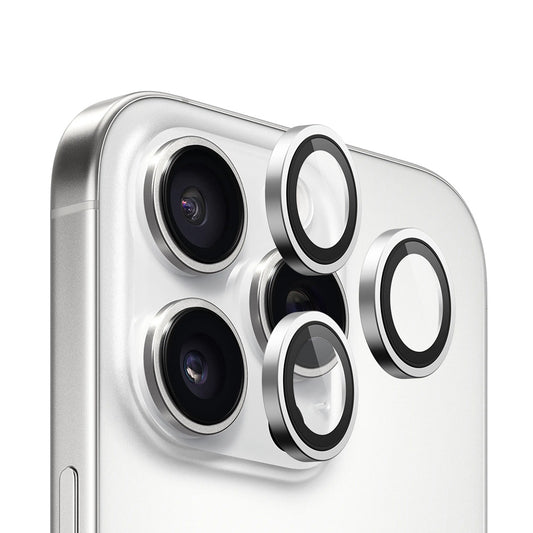 Pellicola protettiva per fotocamera posteriore Blueo 99 Anti-Riflesso HD per Apple iPhone 16 Pro Max / 16 Pro, Vetro Temperato, Argento