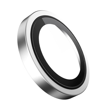 Pellicola protettiva per fotocamera posteriore Blueo Metal Frame per Apple iPhone 16 Plus / 16, Vetro temperato, Argento