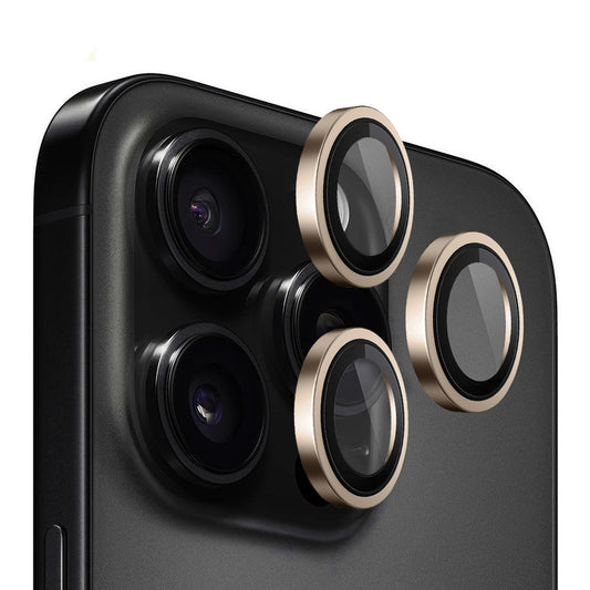 Pellicola protettiva per fotocamera posteriore Blueo Metal Frame per Apple iPhone 16 Pro Max / 16 Pro, vetro temperato, bronzo