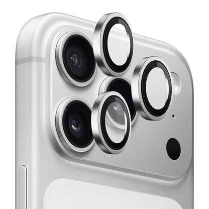 Pellicola protettiva per fotocamera posteriore Blueo Metal Frame per Apple iPhone 18 Pro / 18 Pro Max, vetro temperato, argento
