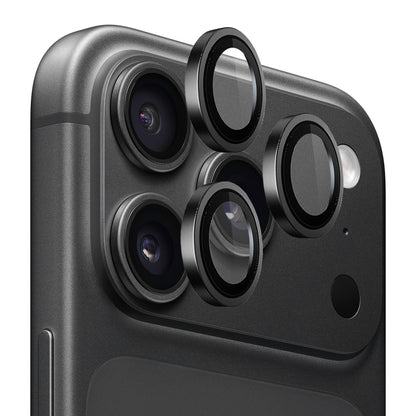Blueo Metal Frame Rear Camera Protector for Apple iPhone 18 Pro / 18 Pro Max, Tempered Glass, Black