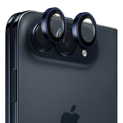 Pellicola protettiva per fotocamera posteriore Blueo Metal Frame per Apple iPhone Duo, vetro temperato, blu
