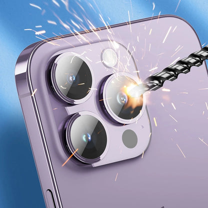 Pellicola protettiva per fotocamera posteriore Blueo Sapphire Crystal per Apple iPhone 14 Pro Max / 14 Pro, vetro temperato, viola