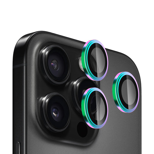 Pellicola protettiva per fotocamera posteriore Blueo Sapphire Crystal per Apple iPhone 16 Pro Max / 16 Pro, vetro temperato, multicolore