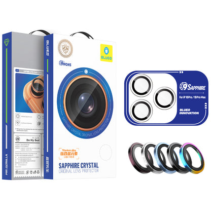 Pellicola protettiva per fotocamera posteriore Blueo Sapphire Crystal per Apple iPhone Duo, vetro temperato, argento