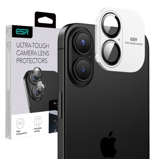 Pellicola Protettiva Posteriore ESR Armorite per Apple iPhone 17 / 16 Plus / 16, Vetro Temperato, Nero