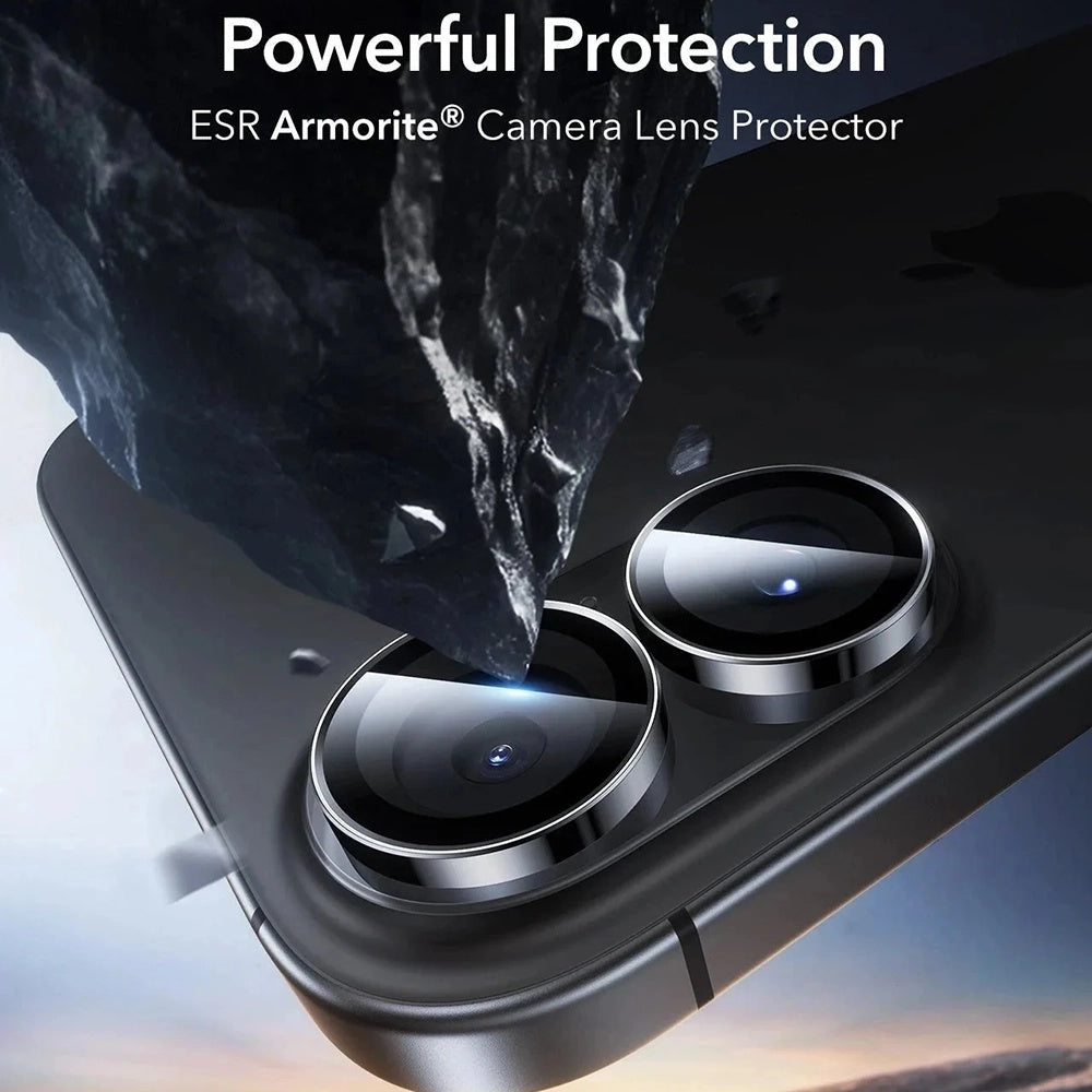 Pellicola Protettiva Posteriore ESR Armorite per Apple iPhone 17 / 16 Plus / 16, Vetro Temperato, Set 2 pezzi, Nera