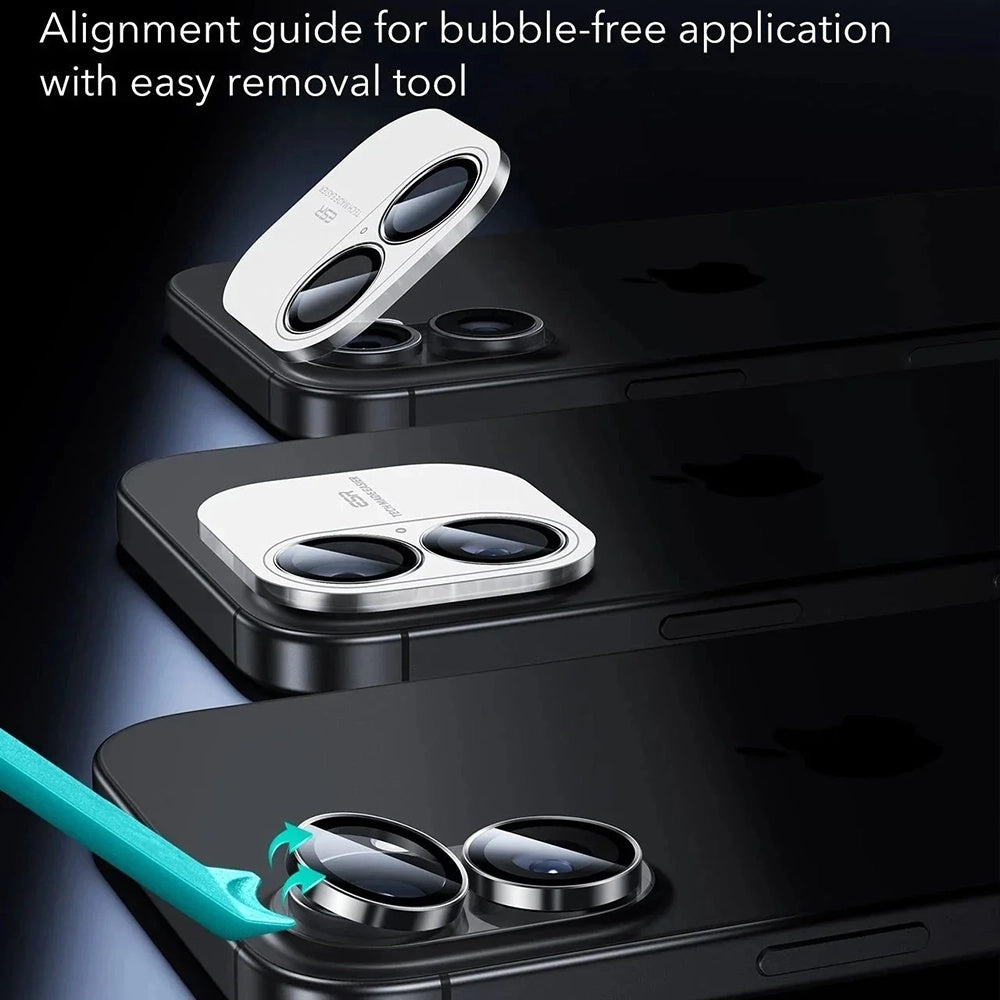 Pellicola Protettiva Posteriore ESR Armorite per Apple iPhone 17 / 16 Plus / 16, Vetro Temperato, Set 2 pezzi, Nera