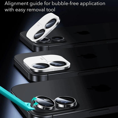 Pellicola Protettiva Posteriore ESR Armorite per Apple iPhone 17 / 16 Plus / 16, Vetro Temperato, Set 2 pezzi, Nera