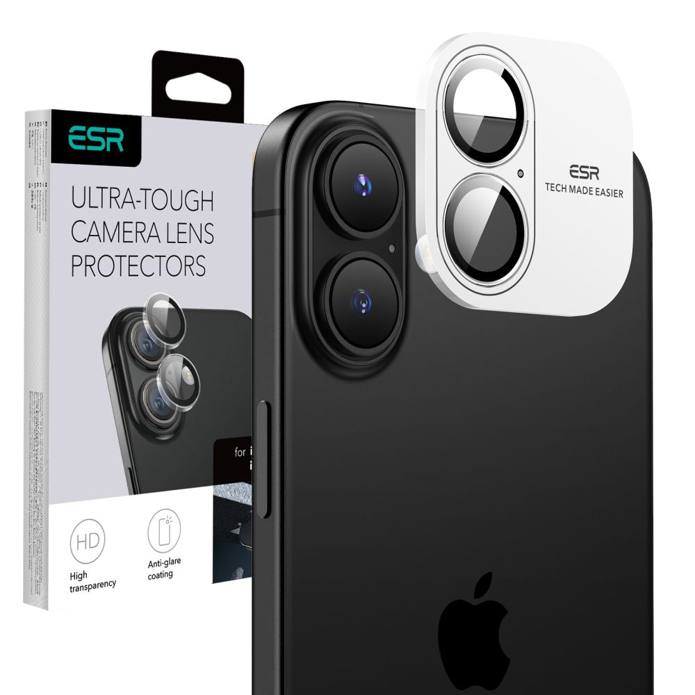 Pellicola Protettiva Posteriore ESR Armorite per Apple iPhone 17 / 16 Plus / 16, Vetro Temperato, Trasparente
