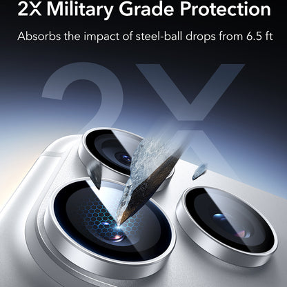 Pellicola protettiva per fotocamera posteriore ESR Armorite per Apple iPhone 18 Pro / 18 Pro max, vetro temperato, argento