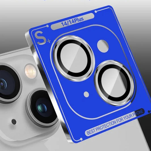 Pellicola protettiva per fotocamera posteriore Lito S+ per Apple iPhone 14, vetro temperato, argento