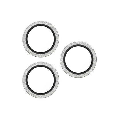 Pellicola protettiva per fotocamera posteriore PanzerGlass Hoops Glitter per Apple iPhone 17 Pro Max / 17 Pro / 16 Pro Max / 16 Pro, Vetro Temperato, Argento