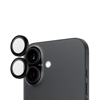 Pellicola protettiva per Fotocamera Posteriore PanzerGlass Hoops per Apple iPhone 16 Plus / 16, Vetro Temperato, Nero
