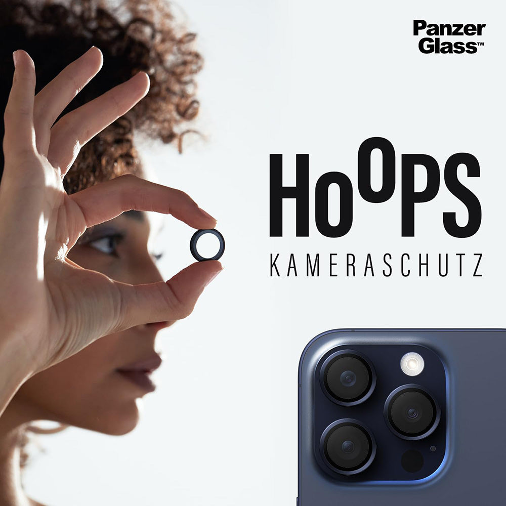 Pellicola Protettiva Posteriore PanzerGlass Hoops per Apple iPhone 17 Pro Max / 17 Pro / 16 Pro Max / 16 Pro, Vetro Temperato, Nero