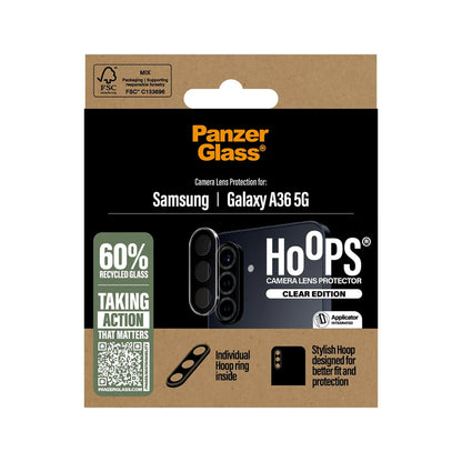 Pellicola Protettiva Posteriore PanzerGlass Hoops per Samsung Galaxy A36 A366, Vetro Temperato, Trasparente