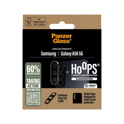 Pellicola Protettiva Posteriore PanzerGlass Hoops per Samsung Galaxy A56 A566, Vetro Temperato, Trasparente