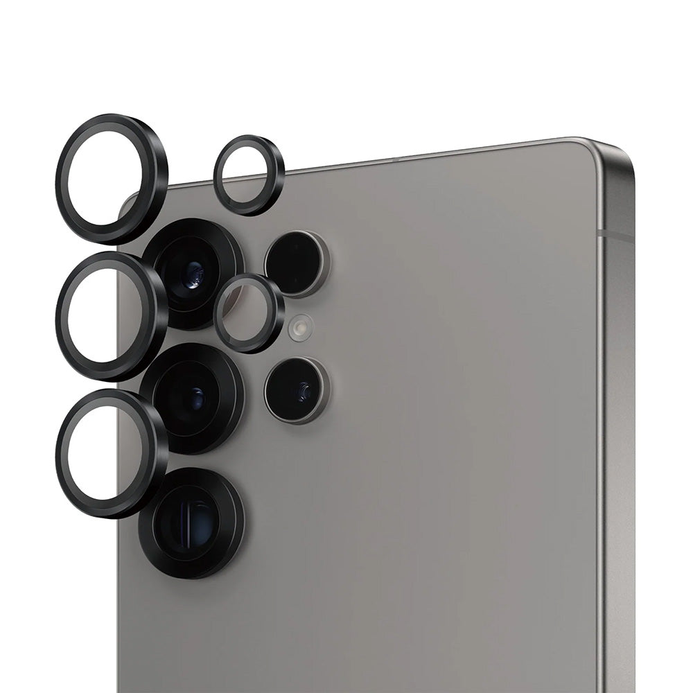 Pellicola Protettiva Posteriore PanzerGlass Hoops per Samsung Galaxy S25 Ultra S938, Vetro Temperato, Nero