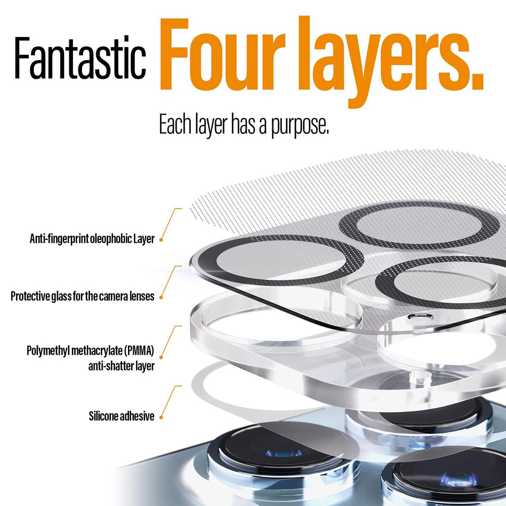 Pellicola protettiva Camera Posteriore PanzerGlass PicturePerfect per Apple iPhone 17 Pro, Vetro Temperato, Trasparente