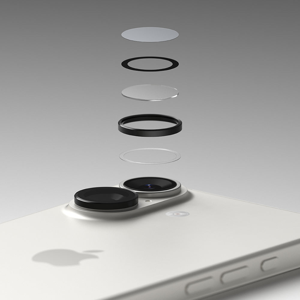 Pellicola Protettiva Posteriore Ringke per Apple iPhone 17, Vetro Temperato, Nero