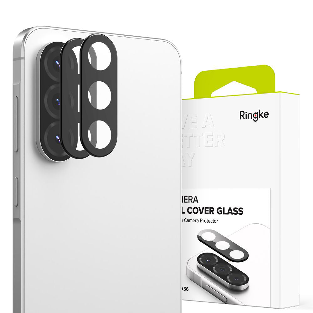 Pellicola Protettiva Posteriore Ringke per Samsung Galaxy A56 A566, Vetro Temperato, Set 2 pezzi, Nera