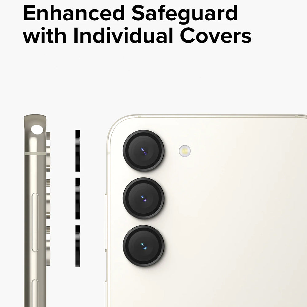 Ringke Rear Camera Protection Film for Samsung Galaxy S23+ S916 / S23 S911, Tempered Glass, Black