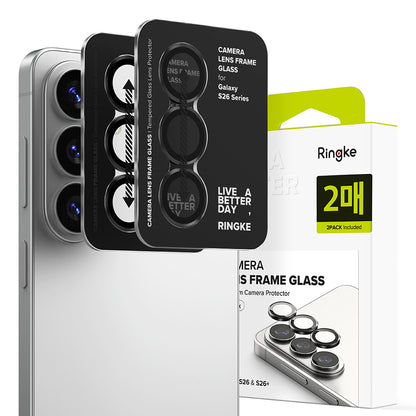 Pellicola Protettiva Posteriore Ringke per Samsung Galaxy S26 Plus S947 / S26, Vetro Temperato, Set 2 pezzi, Nera