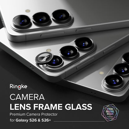 Pellicola Protettiva Posteriore Ringke per Samsung Galaxy S26 Plus S947 / S26, Vetro Temperato, Set 2 pezzi, Nera