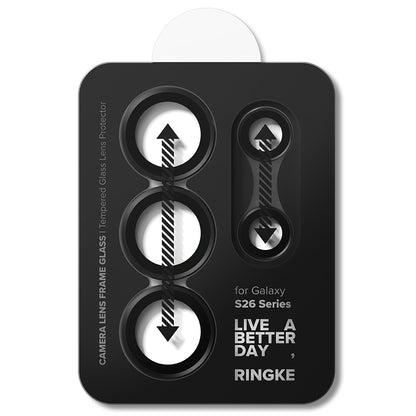 Pellicola Protettiva Posteriore Ringke per Samsung Galaxy S26 Ultra S948, Vetro Temperato, Set 2 pezzi, Nera
