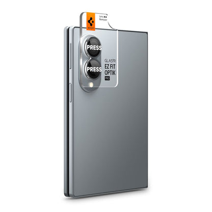 Pellicola protettiva per fotocamera posteriore Spigen GlastR EZ FIT Optik Pro HD per Samsung Galaxy Z Fold8 F971, vetro temperato, set da 2 pezzi, nero AGL11944
