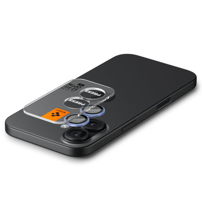 Pellicola protettiva per fotocamera posteriore Spigen GlastR EZ FIT Optik Pro per Apple iPhone 17 / 16 Plus / 16, vetro temperato, set da 2 pezzi, blu