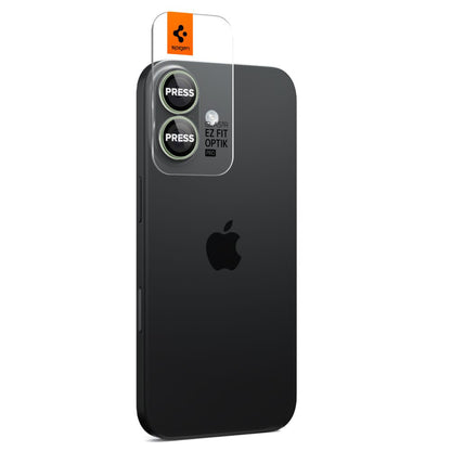 Pellicola Protettiva Posteriore Spigen GlastR EZ FIT Optik Pro per Apple iPhone 17 / 16 Plus / 16, Vetro Temperato, Set 2 pezzi, Verde AGL10128