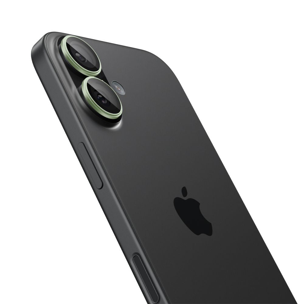 Pellicola Protettiva Posteriore Spigen GlastR EZ FIT Optik Pro per Apple iPhone 17 / 16 Plus / 16, Vetro Temperato, Set 2 pezzi, Verde AGL10128