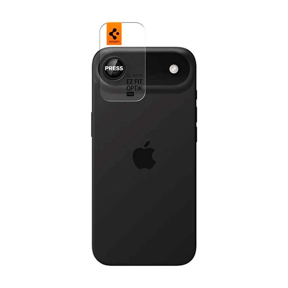Pellicola Protettiva Posteriore Spigen GlastR EZ FIT Optik Pro per Apple iPhone 17 Air, Vetro Temperato, Set 2 pezzi, Nera