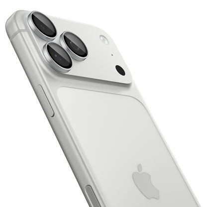 Pellicola protettiva per fotocamera posteriore Spigen GlastR EZ FIT Optik Pro per Apple iPhone 18 Pro / 18 Pro Max, vetro temperato, set da 2 pezzi, argento AGL12046