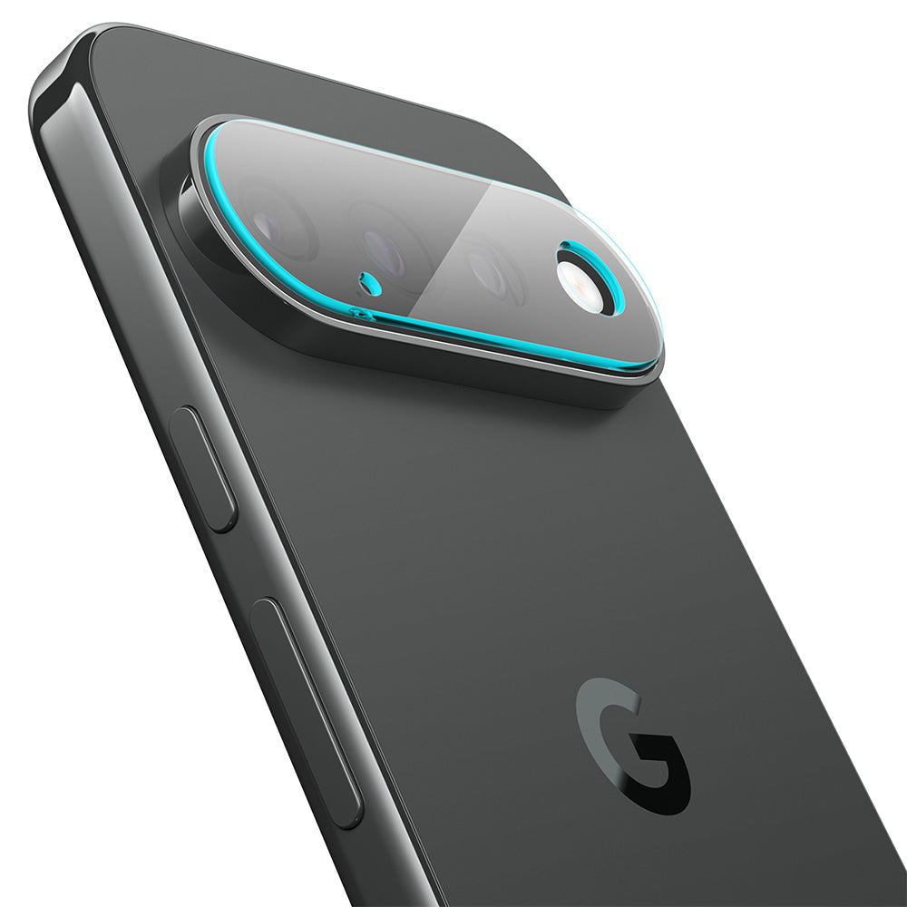 Pellicola protettiva per fotocamera posteriore Spigen GlastR EZ FIT Optik Pro per Google Pixel 11, vetro temperato, set da 2 pezzi, nero AGL11479