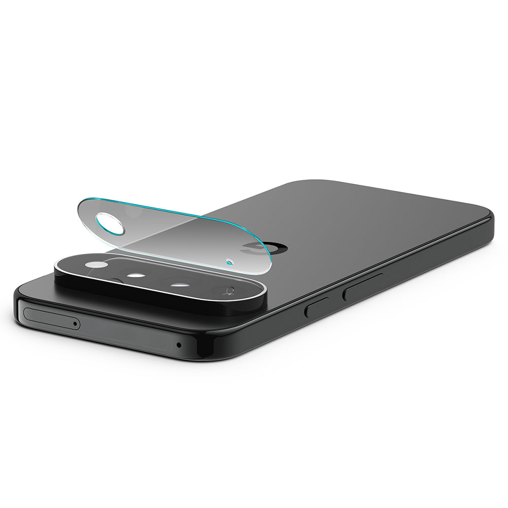 Pellicola protettiva per fotocamera posteriore Spigen GlastR EZ FIT Optik Pro per Google Pixel 11, vetro temperato, set da 2 pezzi, nero AGL11479
