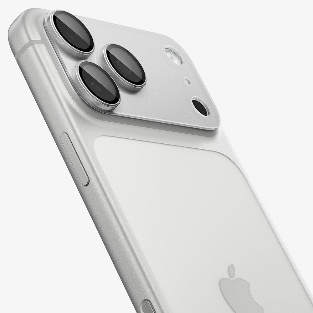 Pellicola protettiva per fotocamera posteriore Spigen GlastR EZ FIT Optik Pro XL per Apple iPhone 18 Pro Max, vetro temperato, argento AGL12042