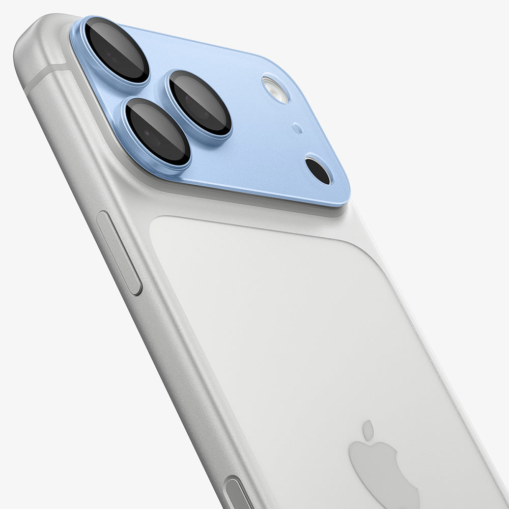 Pellicola protettiva per fotocamera posteriore Spigen GlastR EZ FIT Optik Pro XL per Apple iPhone 18 Pro Max, vetro temperato, blu AGL12041