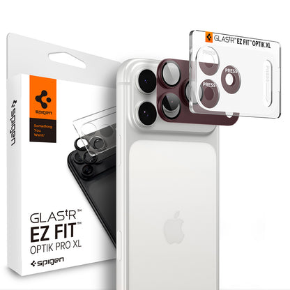 Spigen GlastR EZ FIT Optik Pro XL Rear Camera Protective Film for Apple iPhone 18 Pro, Tempered Glass, Burgundy AGL12036