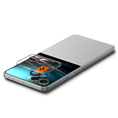 Pellicola protettiva per Fotocamera Posteriore Spigen GlastR EZ FIT Optik Pro HD per Samsung Galaxy Z Flip7 F766, Vetro Temperato, Set 2 pezzi, Nero AGL09587
