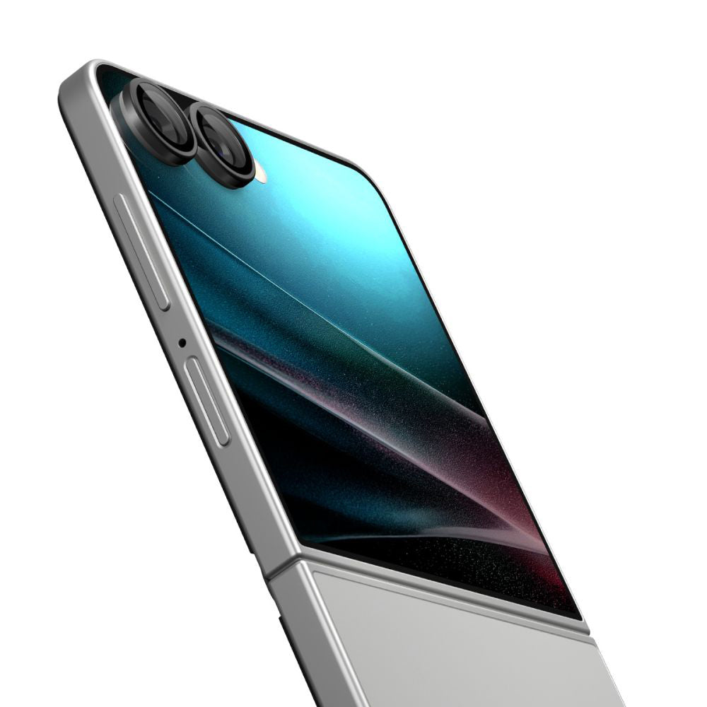 Pellicola protettiva per Fotocamera Posteriore Spigen GlastR EZ FIT Optik Pro HD per Samsung Galaxy Z Flip7 F766, Vetro Temperato, Set 2 pezzi, Nero AGL09587
