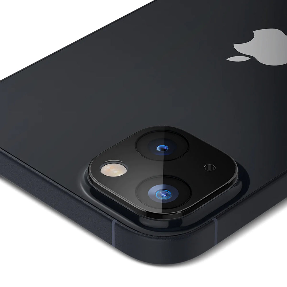 Techsuit Rear Camera Protective Film for Apple iPhone 14 Plus / 14, Tempered Glass, Black