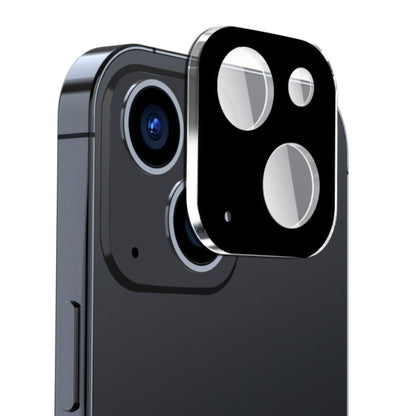 Techsuit Rear Camera Protective Film for Apple iPhone 15 Plus / 15, Tempered Glass, Black
