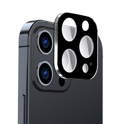 Pellicola protettiva per fotocamera posteriore Techsuit per Apple iPhone 15 Pro Max / 15 Pro, vetro temperato, nero